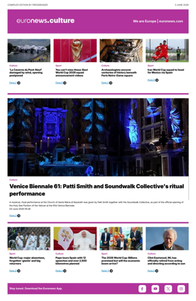 Cover of Euronews Culture and Sport Compiled Edition