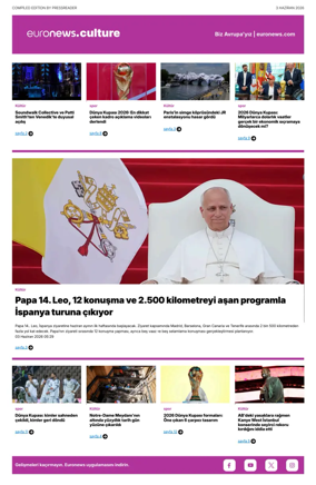 Cover of Euronews Culture and Sport (Turkish) Compiled Edition