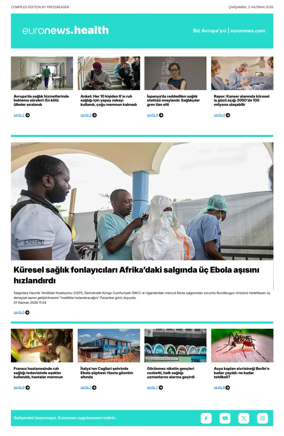 Cover of Euronews Health (Turkish) Compiled Edition