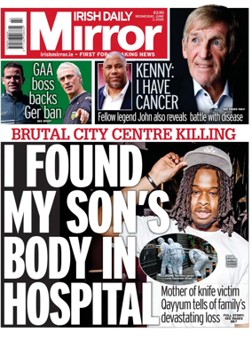 Cover of Irish Daily Mirror