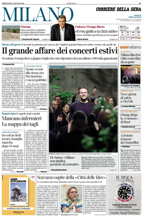 Cover of Corriere della Sera (Milano)