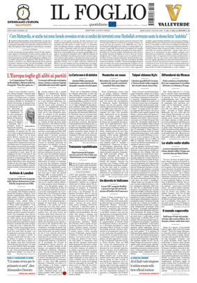 Cover of Il Foglio Quotidiano