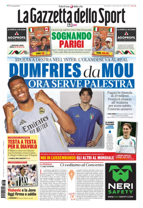 Cover of La Gazzetta dello Sport - Roma