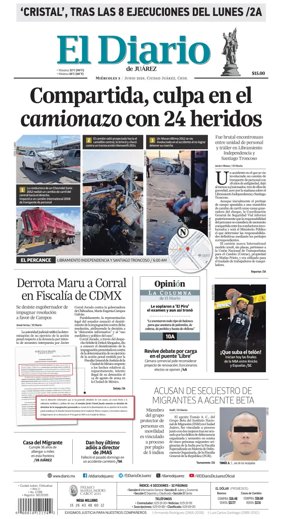 Cover of El Diario de Juarez