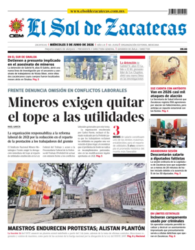 Cover of El Sol de Zacatecas