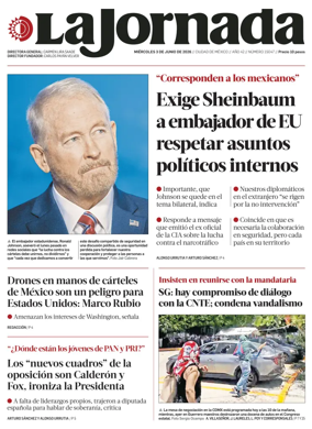 Cover of La Jornada