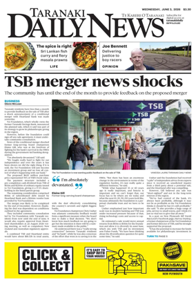 Cover of Taranaki Daily News