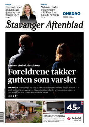 Cover of Stavanger Aftenblad