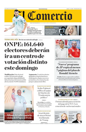 Cover of Diario El Comercio