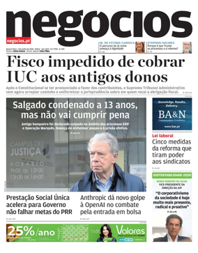 Cover of Jornal de Negocios
