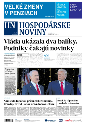 Cover of Hospodarske noviny
