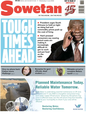 Cover of Sowetan