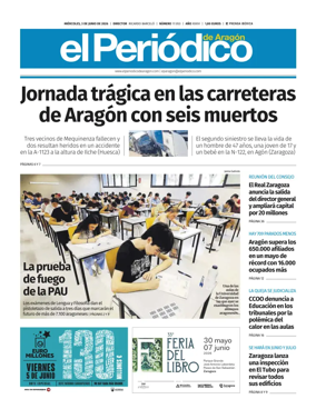 Cover of El Periodico Aragon