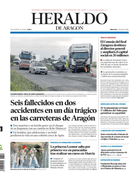 Cover of Heraldo de Aragon