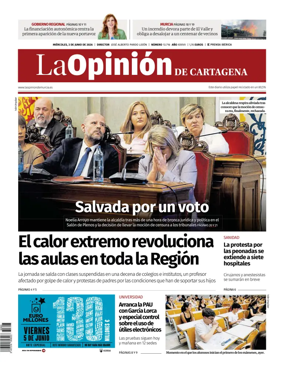 Cover of La Opinion de Murcia (Cartagena)
