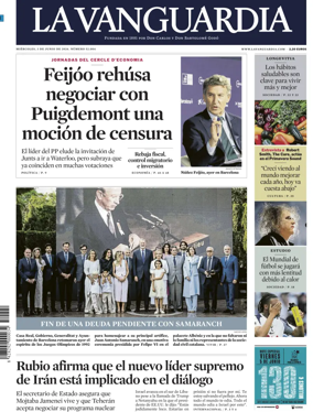 Cover of La Vanguardia (1st Edition)