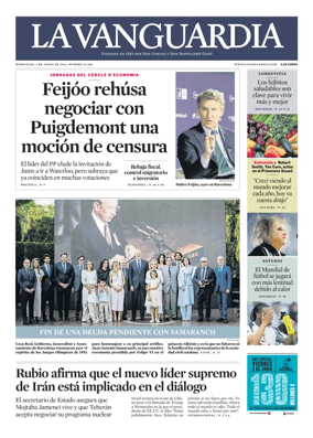 Cover of La Vanguardia