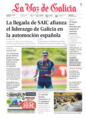 Cover of La Voz de Galicia (A Coruna)