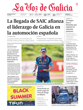Cover of La Voz de Galicia (Barbanza)