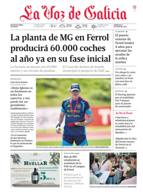 Cover of La Voz de Galicia (Ferrol)