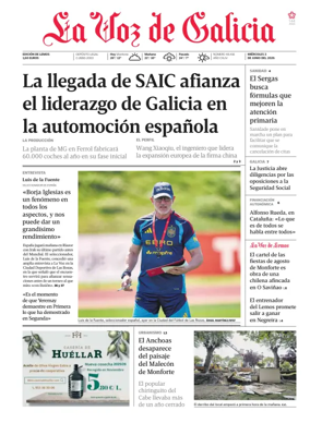 Cover of La Voz de Galicia (Monforte)