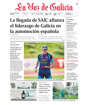 Cover of La Voz de Galicia (Pontevedra)