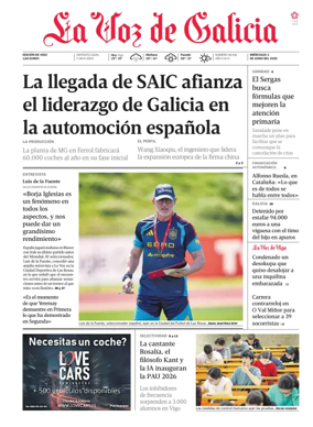 Cover of La Voz de Galicia (Vigo)