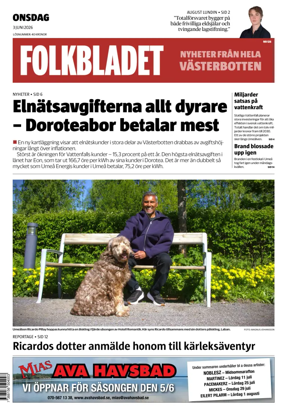 Cover of Folkbladet Vasterbotten