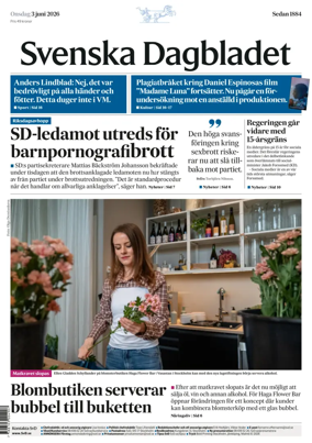 Cover of Svenska Dagbladet