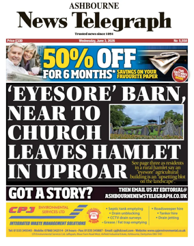 Cover of Ashbourne News Telegraph