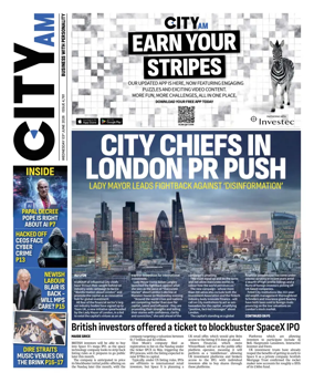 Cover of City AM