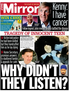 Cover of Daily Mirror