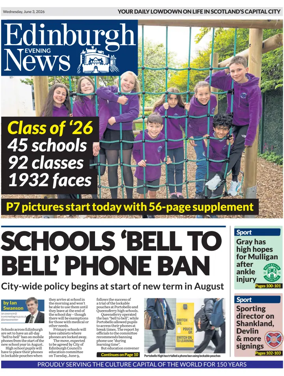 Cover of Edinburgh Evening News