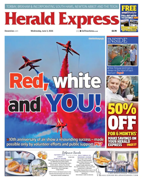 Cover of Herald Express (Torbay Brixham & South Hams Edition)