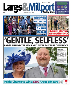 Cover of Largs & Millport Weekly News