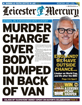Cover of Leicester Mercury