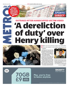 Cover of Metro (UK)