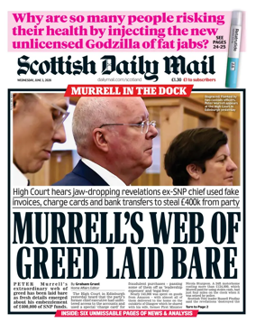 Cover of Scottish Daily Mail