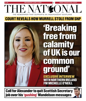 Cover of The National (Scotland)