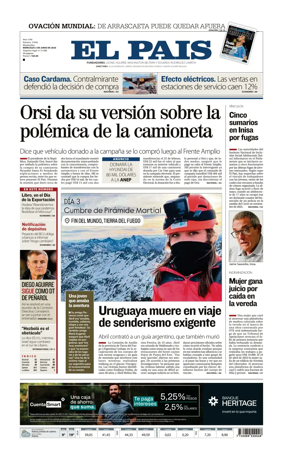 Cover of El Pais (Uruguay)