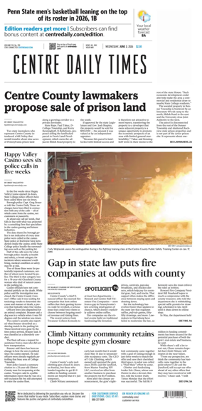 Cover of Centre Daily Times