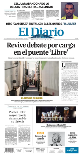 Cover of El Diario de El Paso