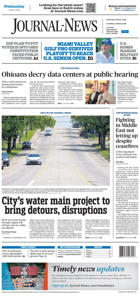 Cover of Hamilton Journal News