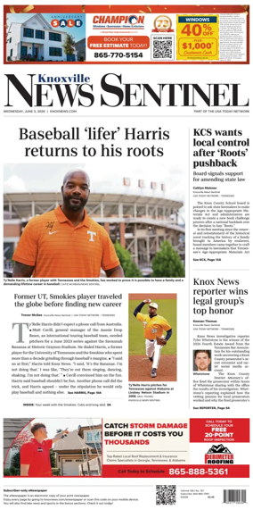 Cover of Knoxville News Sentinel