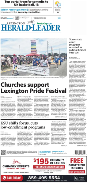 Cover of Lexington Herald-Leader
