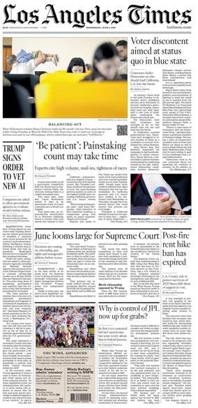 Cover of Los Angeles Times