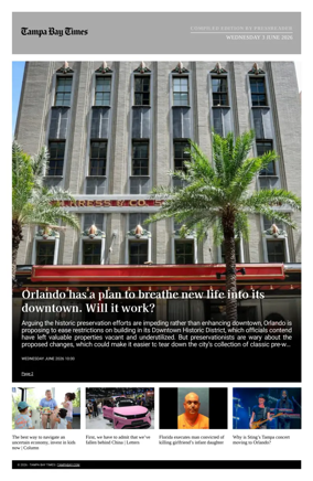 Cover of Tampa Bay Times TFP
