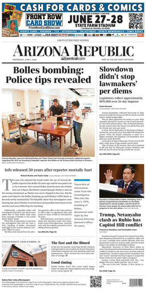 Cover of The Arizona Republic