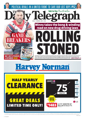Cover of The Daily Telegraph (Sydney)