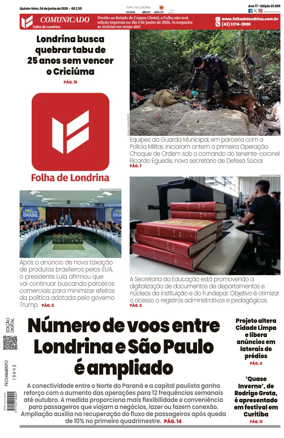 Cover of Folha de Londrina